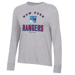 New York Rangers Champion Women's Core Long Sleeve T-Shirt - Heather Gray - NHL 201078276