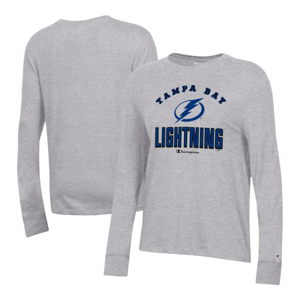 Tampa Bay Lightning Champion Women's Core Long Sleeve T-Shirt - Heather Gray - NHL 201078283
