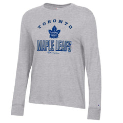 Toronto Maple Leafs Champion Women's Core Long Sleeve T-Shirt - Heather Gray - NHL 201078284