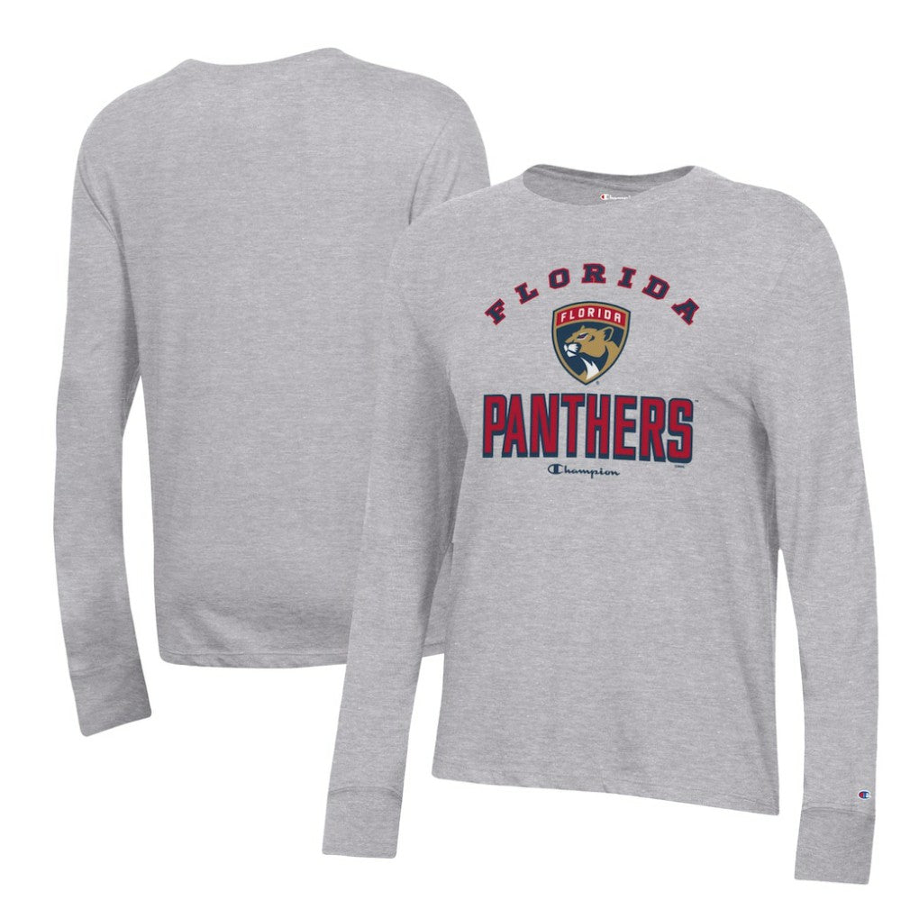 Florida Panthers Champion Women's Core Long Sleeve T-Shirt - Heather Gray - NHL 201078295