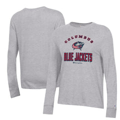 Columbus Blue Jackets Champion Women's Core Long Sleeve T-Shirt - Heather Gray - NHL 201078297
