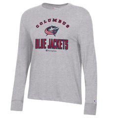 Columbus Blue Jackets Champion Women's Core Long Sleeve T-Shirt - Heather Gray - NHL 201078297