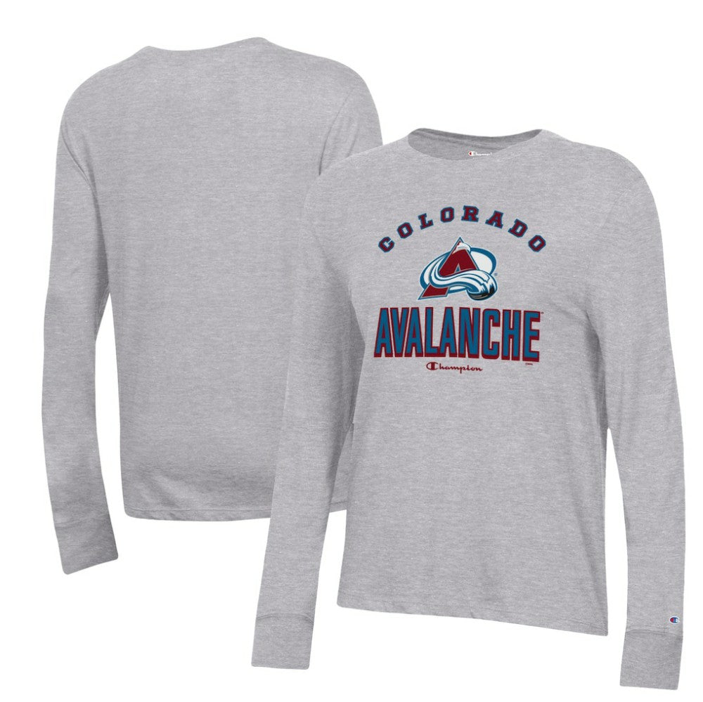 Colorado Avalanche Champion Women's Core Long Sleeve T-Shirt - Heather Gray - NHL 201078298
