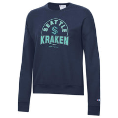 Seattle Kraken Champion Women's Powerblend Pullover Sweatshirt - Deep Sea Blue - NHL 201078312