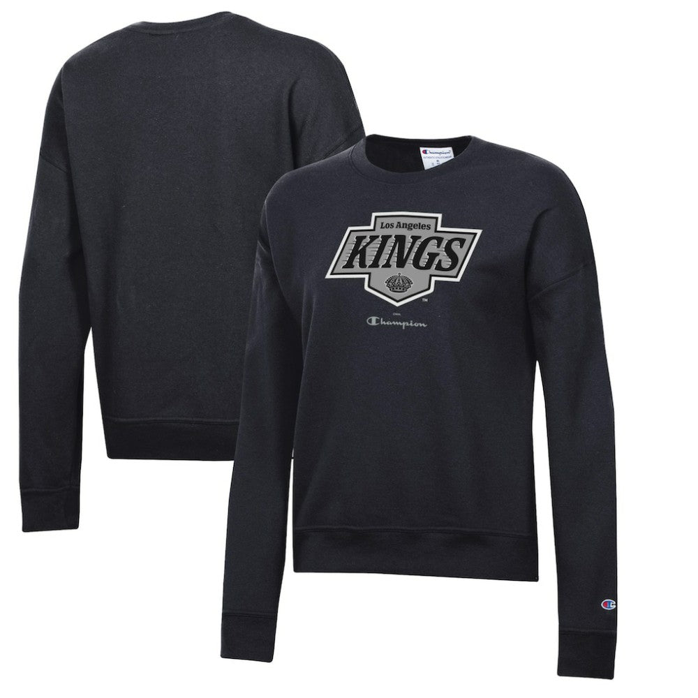 Los Angeles Kings Champion Women's Powerblend Pullover Sweatshirt - Black - NHL 201078320
