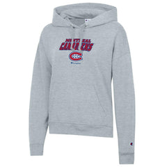 Montreal Canadiens Champion Women's Powerblend Fleece Pullover Hoodie - Gray - NHL 201078341