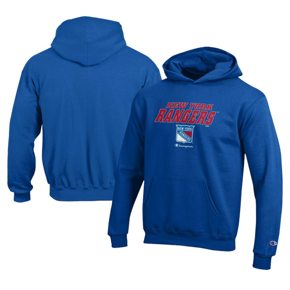 New York Rangers Champion Youth Eco Powerblend Pullover Hoodie - Royal - NHL 201078371