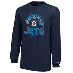 Winnipeg Jets Champion Youth Long-Sleeve Jersey T-Shirt - Navy - NHL 201078428