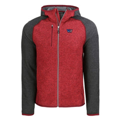 Washington Commanders Cutter & Buck Americana Mainsail Full-Zip Hooded Jacket Heather Red/Heather Charcoal