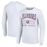 New York Islanders Starter Retro Graphic Long Sleeve Crew T-Shirt - White - NHL 201083207