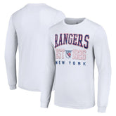 New York Rangers Starter Retro Graphic Long Sleeve Crew T-Shirt - White - NHL 201083209
