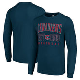 Montreal Canadiens Starter Retro Graphic Long Sleeve Crew T-Shirt - Navy - NHL 201083218