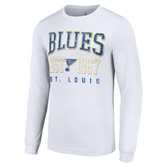 St. Louis Blues Starter Retro Graphic Long Sleeve Crew T-Shirt - White - NHL 201083227