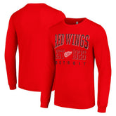 Detroit Red Wings Starter Retro Graphic Long Sleeve Crew T-Shirt - Red - NHL 201083228
