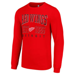 Detroit Red Wings Starter Retro Graphic Long Sleeve Crew T-Shirt - Red - NHL 201083228