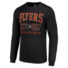 Philadelphia Flyers Starter Retro Graphic Long Sleeve Crew T-Shirt - Black - NHL 201083235