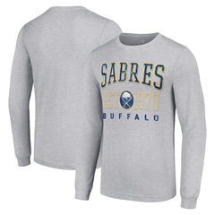 Buffalo Sabres Starter Retro Graphic Long Sleeve Crew T-Shirt - Heather Gray - NHL 201083248