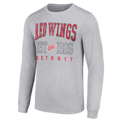 Detroit Red Wings Starter Retro Graphic Long Sleeve Crew T-Shirt - Heather Gray - NHL 201083251