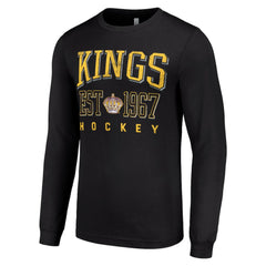Los Angeles Kings Starter Retro Graphic Long Sleeve Crew T-Shirt - Black - NHL 201083260