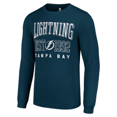 Tampa Bay Lightning Starter Logo Graphic Long Sleeve T-Shirt - Navy - NHL 201083275