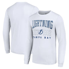 Tampa Bay Lightning Starter Logo Graphic Long Sleeve T-Shirt - White - NHL 201083288