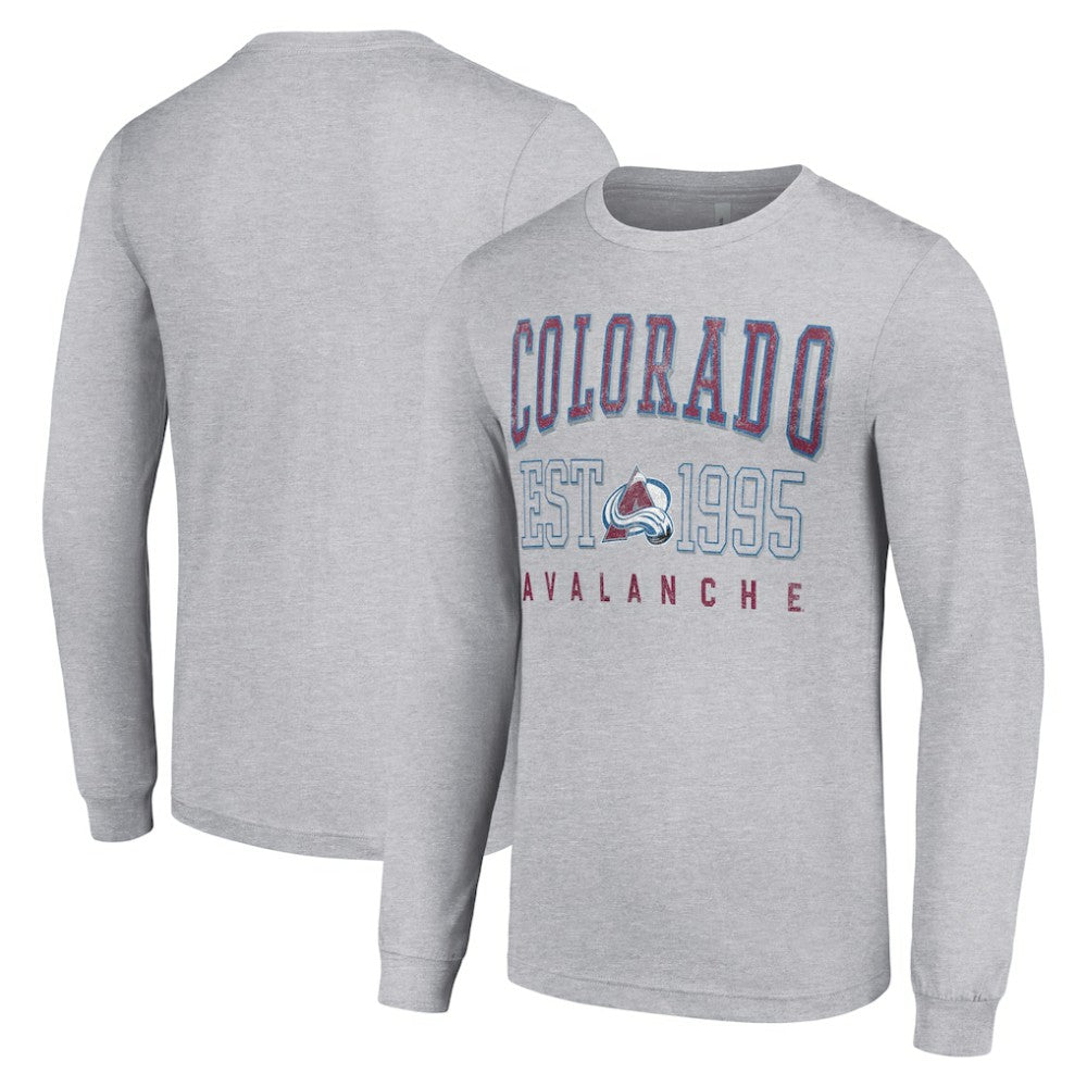 Colorado Avalanche Starter Logo Graphic Long Sleeve T-Shirt - Heather Gray - NHL 201083289