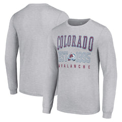 Colorado Avalanche Starter Logo Graphic Long Sleeve T-Shirt - Heather Gray - NHL 201083289