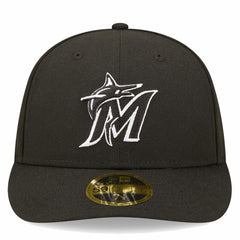 Miami Marlins New Era Low Profile 59FIFTY Fitted Hat - Black - New Era Lifestyle