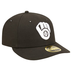 Milwaukee Brewers New Era Low Profile 59FIFTY Fitted Hat - Black - New Era Online