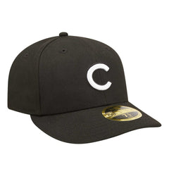 Chicago Cubs New Era Low Profile 59FIFTY Fitted Hat - Black - New Era Discount