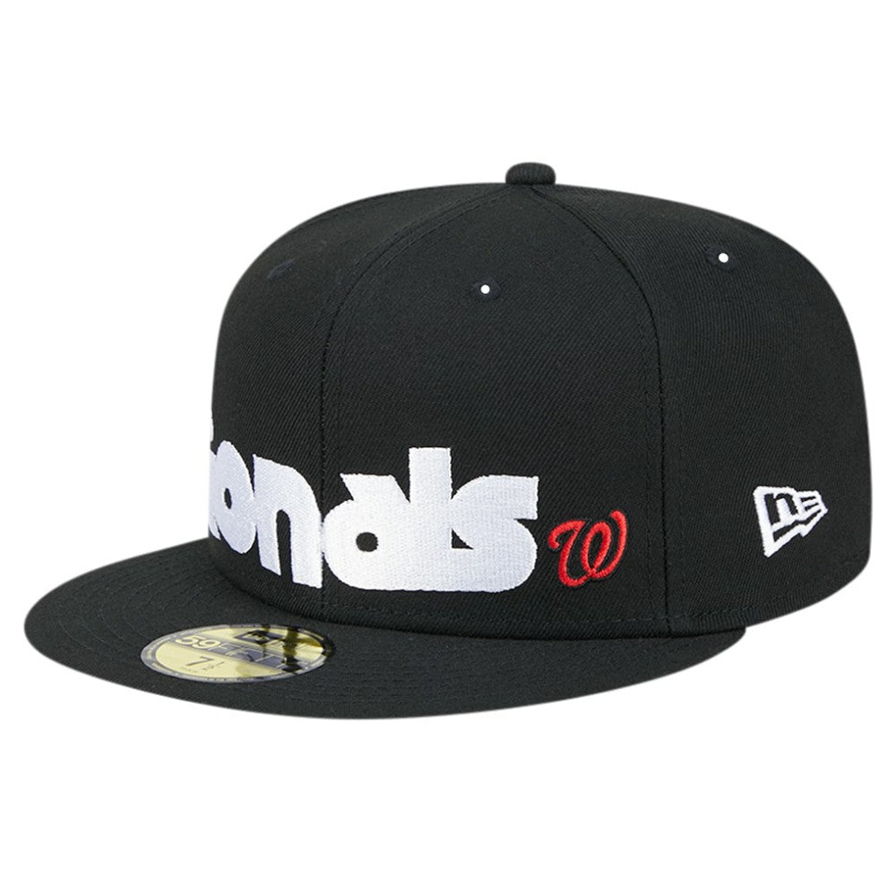 Washington Nationals New Era Checkered Undervisor 59FIFTY Fitted Hat - Black - New Era Sale