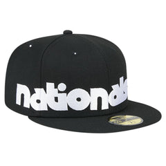 Washington Nationals New Era Checkered Undervisor 59FIFTY Fitted Hat - Black - New Era Sale