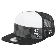 Chicago White Sox New Era Checkmate Trucker 9FIFTY Snapback Hat - Black - New Era Sale