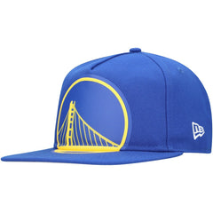 Golden State Warriors Oversized Puff Print Logo Golfer Snapback Hat for sale Royal | New Era Near Me