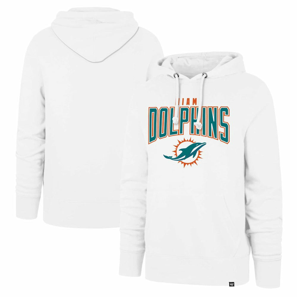 47 brand Miami Dolphins '47 Elements Arch Headline Pullover Hoodie White