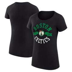 Boston Celtics G-III 4Her by Carl Banks Women's Super-Slim Fit Lightweight Large City Logo T-Shirt Black