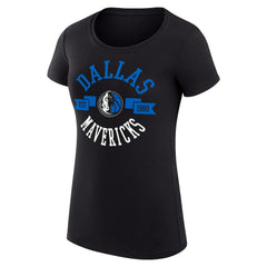 Dallas Mavericks G-III 4Her by Carl Banks Women's Super-Slim Fit Lightweight Large City Logo T-Shirt Black