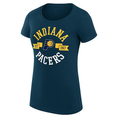 Indiana Pacers G-III 4Her by Carl Banks Women's Super-Slim Fit Lightweight Large City Logo T-Shirt Navy