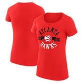 Atlanta Hawks G-III 4Her by Carl Banks Women's Super-Slim Fit Lightweight Large City Logo T-Shirt Red