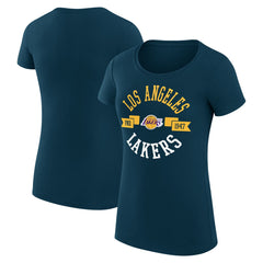 Los Angeles Lakers G-III 4Her by Carl Banks Women's Super-Slim Fit Lightweight Large City Logo T-Shirt Purple