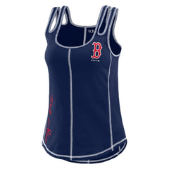 Boston Red Sox WEAR by Erin Andrews Women's Contrast Stitch Tank Top - Navy - MLB on Sale