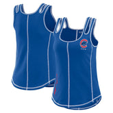 Chicago Cubs WEAR by Erin Andrews Women's Contrast Stitch Tank Top - Royal - MLB Lifestyle