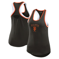 San Francisco Giants WEAR by Erin Andrews Women's Colorblock Racerback Tank Top - Black - MLB Sale