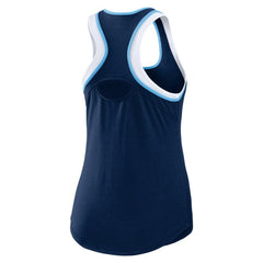 Tampa Bay Rays WEAR by Erin Andrews Women's Colorblock Racerback Tank Top - Navy - MLB Lifestyle