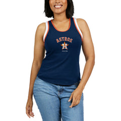 Houston Astros WEAR by Erin Andrews Women's Colorblock Racerback Tank Top - Navy - MLB Lifestyle