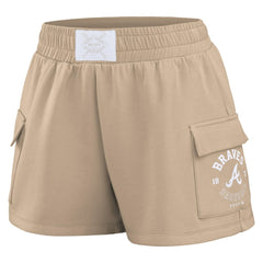 Atlanta Braves WEAR by Erin Andrews Women's Shorts - Tan - MLB Sale