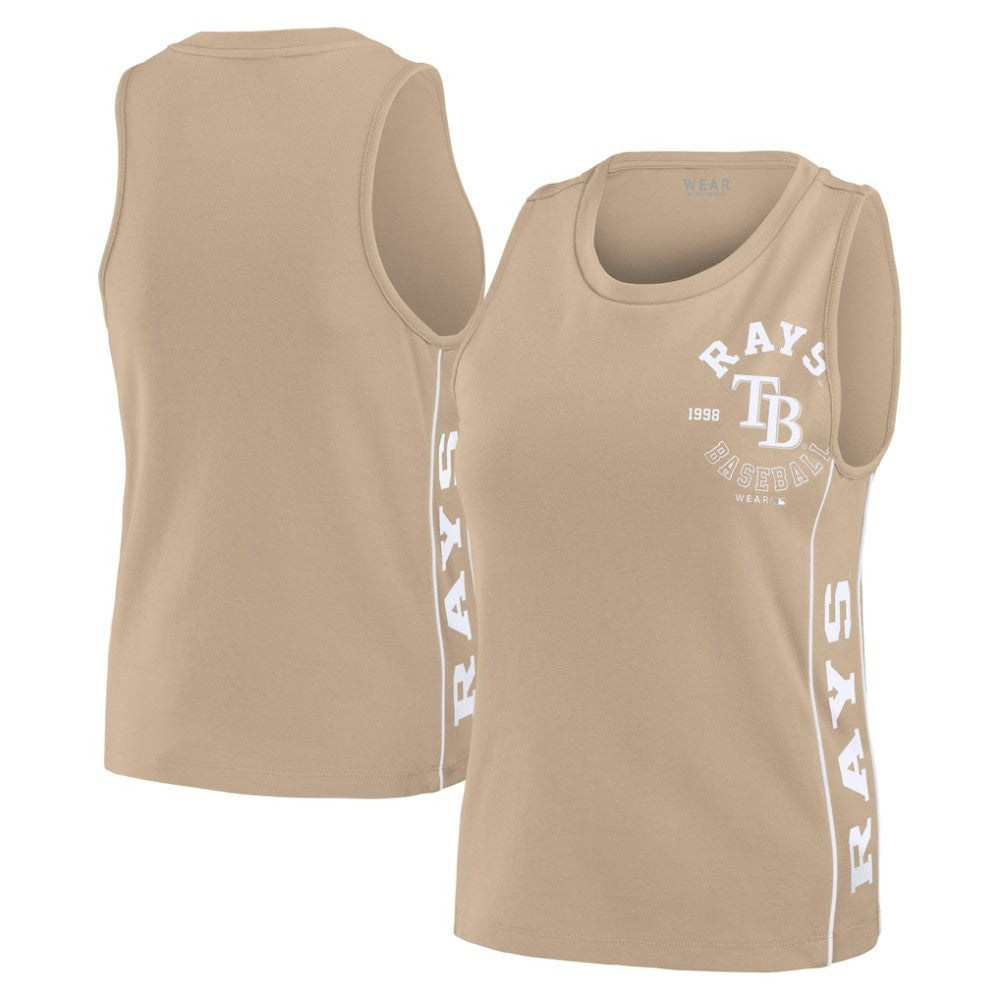 Tampa Bay Rays WEAR by Erin Andrews Women's Tonal Tank Top - Tan - MLB Discount