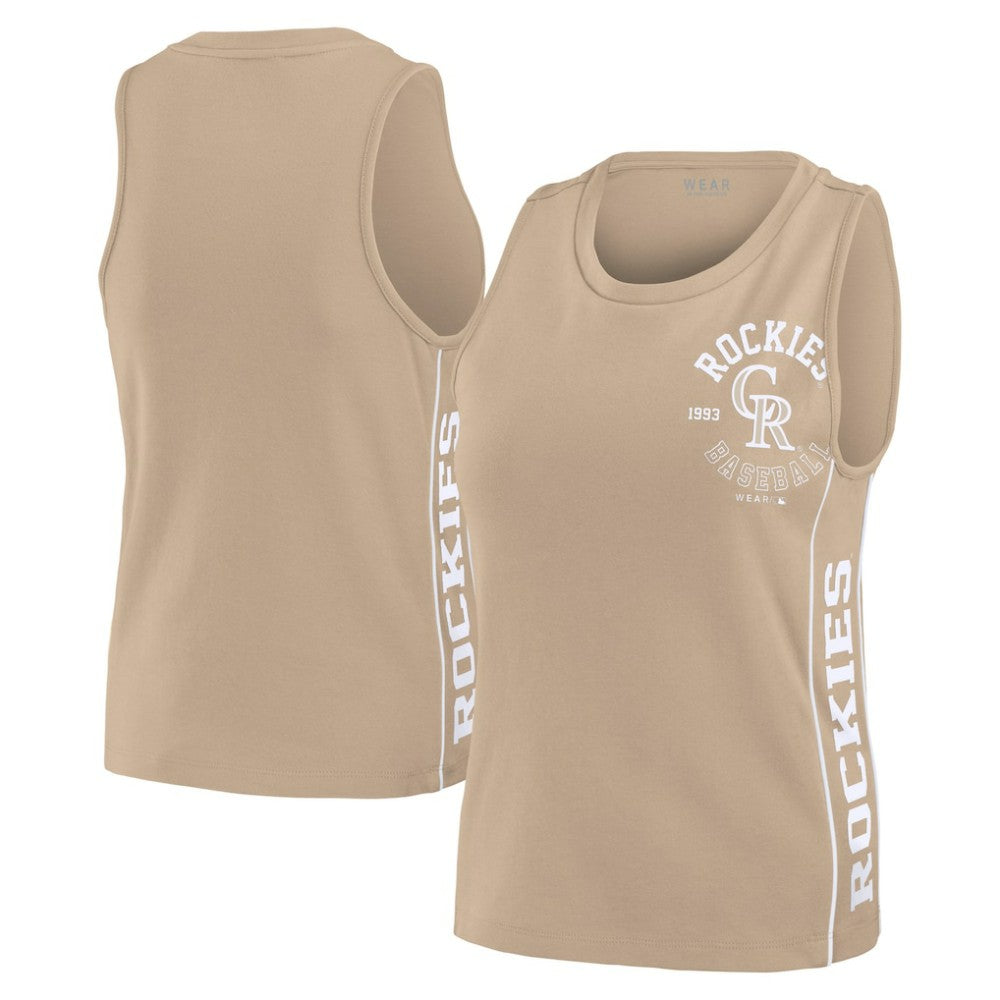 Colorado Rockies WEAR by Erin Andrews Women's Tonal Tank Top - Tan - MLB Online