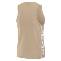 Milwaukee Brewers WEAR by Erin Andrews Women's Tonal Tank Top - Tan - MLB Sale