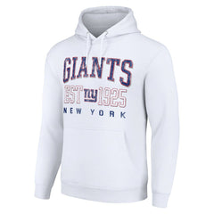 New York Giants Starter Unisex Throwback Logo Pullover Hoodie White